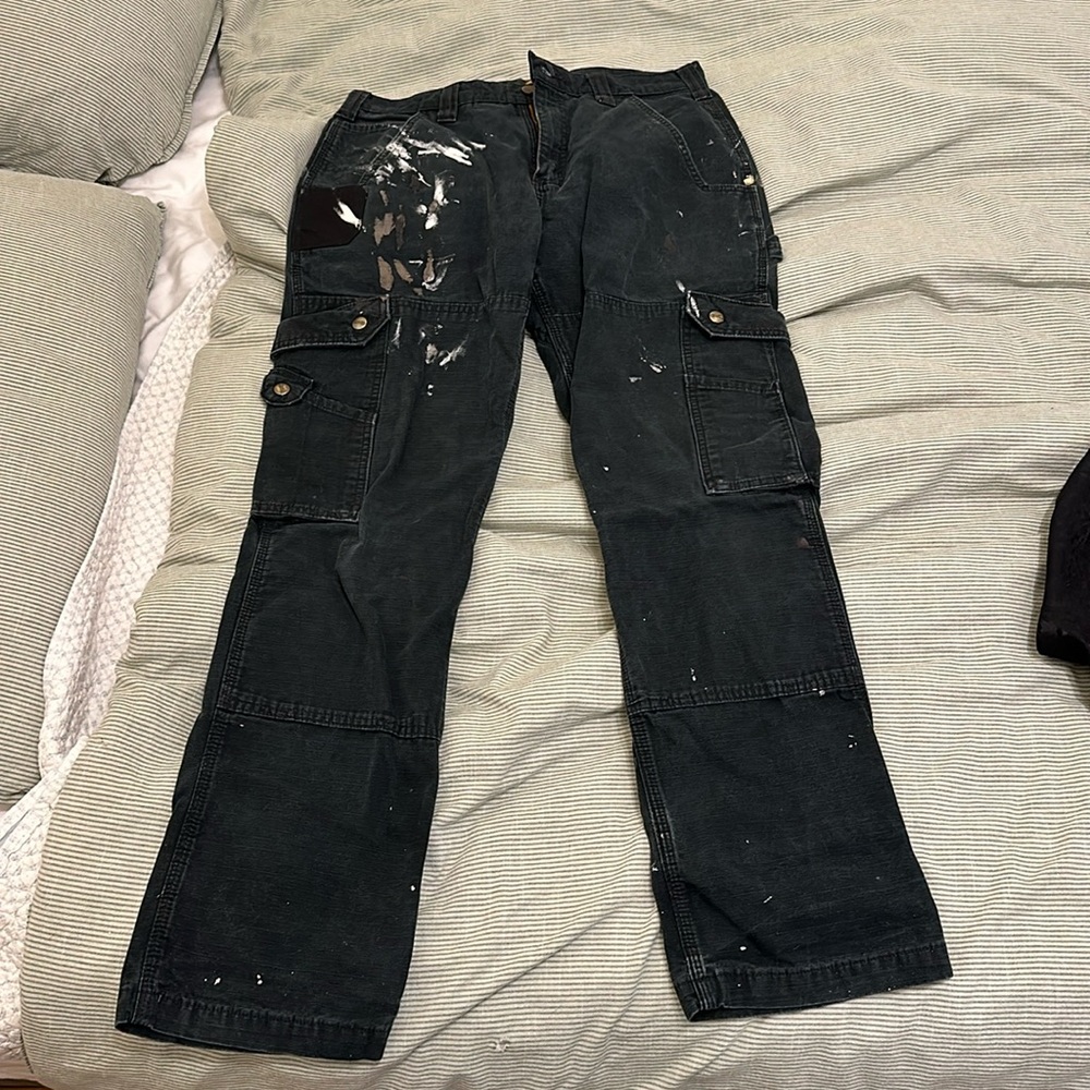 Relaxed Fit Carhartts w/ cute pain splatter